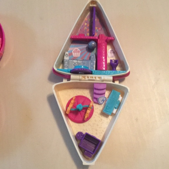 Polly pocket compact playsets (set of 3) cake slice butterfly flamingo pink - Picture 7 of 16